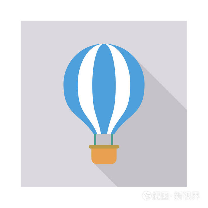 气球平面图标矢量插图