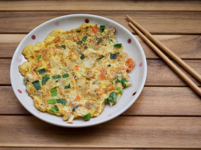 亚洲食品鸡蛋煎饼图片
