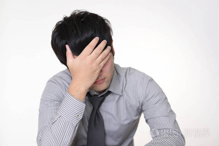 一个商人看上去沮丧的肖像