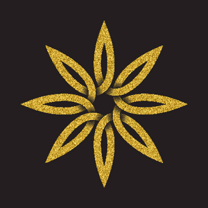 部落符号以八瓣花形式出现.珠宝设计用金章.照片