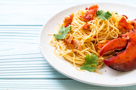 astice or Lobster spaghetti  Italian food