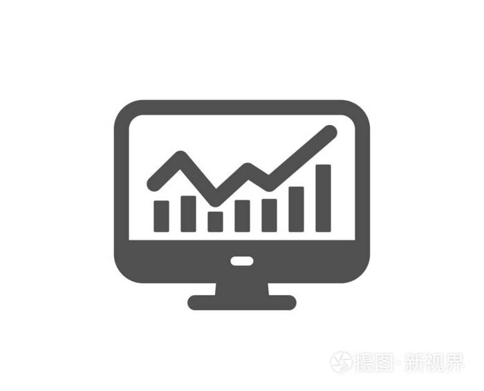 统计图标. 数据分析标志. 商业战略.