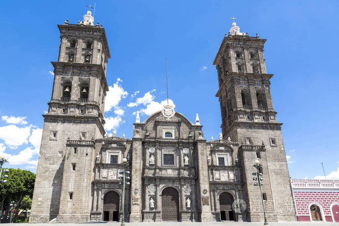 墨西哥普埃布拉市的旧大教堂旅游古迹