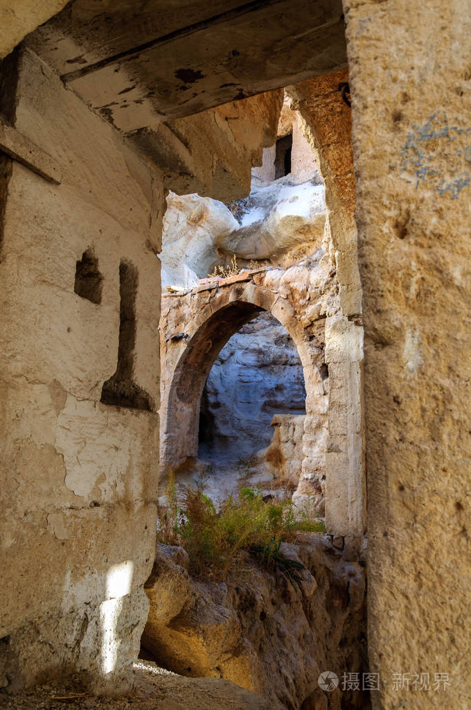 古室内的一个洞穴房子在戈雷姆卡帕多西亚火鸡.