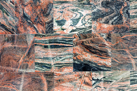 美丽的红棕色内部装饰石大理石表面抽象裂缝和污渍