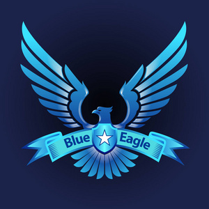 蓝鹰符号或标志照片