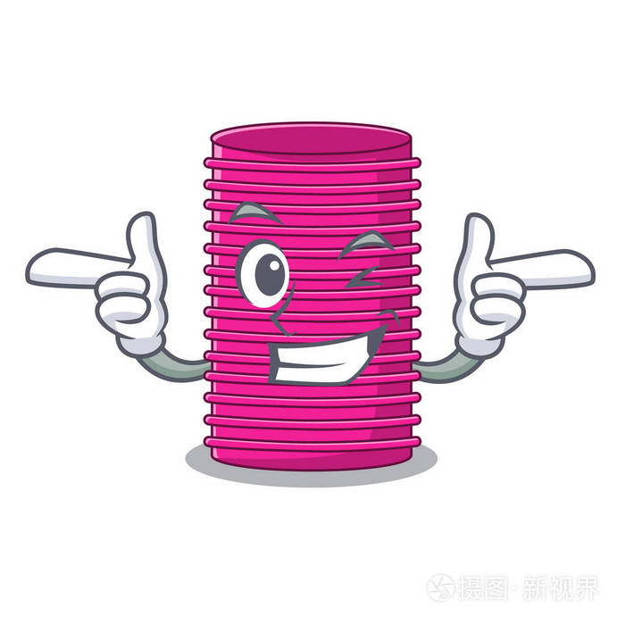 造型卡通矢量插图上的卷发发型