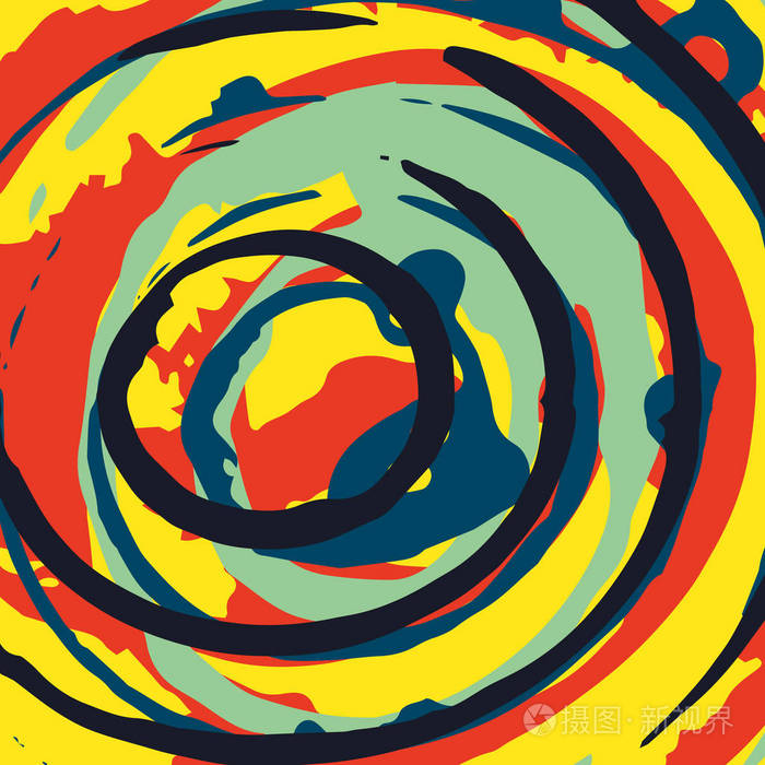 涂鸦风格的几何抽象色彩图案你的设计质量说明