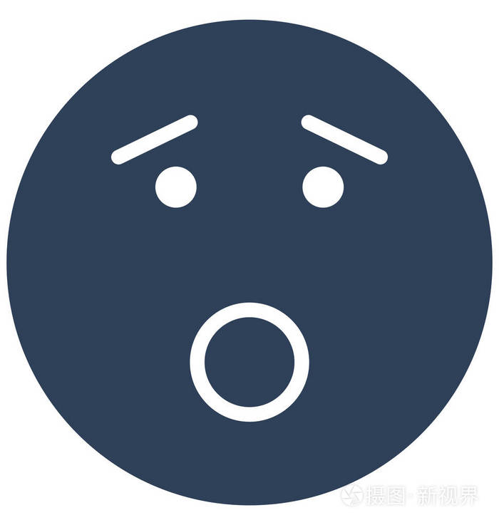 担心表情符号矢量图标