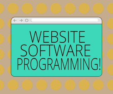 文字文字网站软件编程。用于编码或编程的业务概念, 支持具有正向向后进度控制栏空白文本空间的网站监视器屏幕