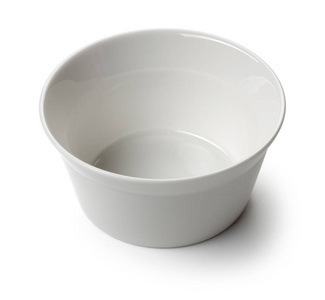 白色背景隔离的空白陶瓷碗图片