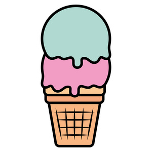美味的冰淇淋孤立图标