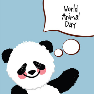 一个可爱的熊猫的抽象插图