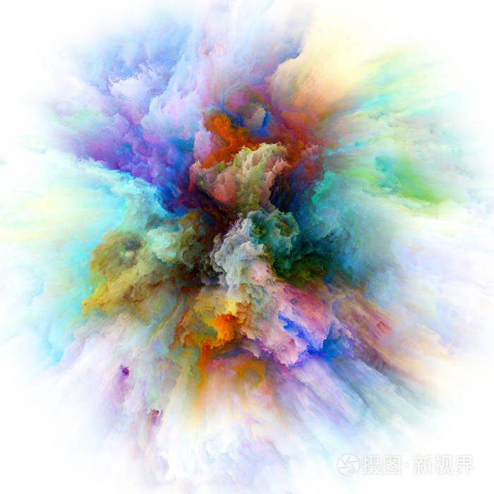 色彩情感系列由色彩爆炸构成的艺术抽象以想象力创造力艺术和设计为