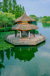 中国杭州西湖水上传统展馆图片