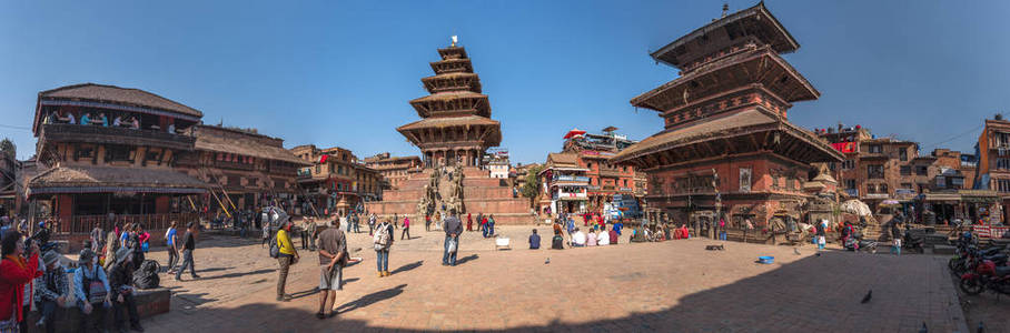 尼泊尔加德满都2017年11月19日加德满都的杜巴尔广场，尼泊尔人