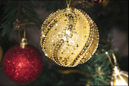 圣诞树黄金装饰