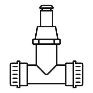 管道连接灌溉图标, 轮廓样式照片