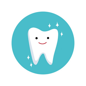 可爱的清洁牙的向量例证人牙美白3d 渲染蓝色牙科医生的椅子上,带上