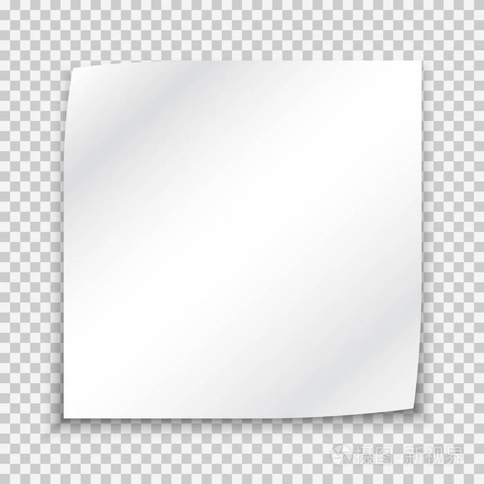 空白白色贴纸模型圆形3d纸带有柔和的阴影