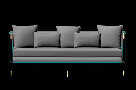 设计沙发的三维渲染