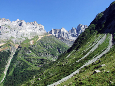 瑞士格勒鲁斯州格勒鲁斯阿尔普斯山脉腹地塞尔班夫特峰