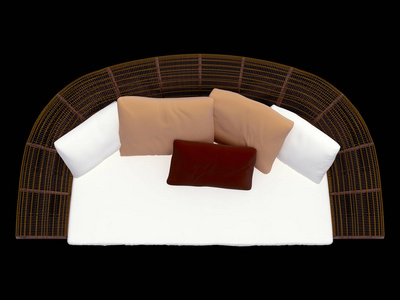 设计沙发的三维渲染