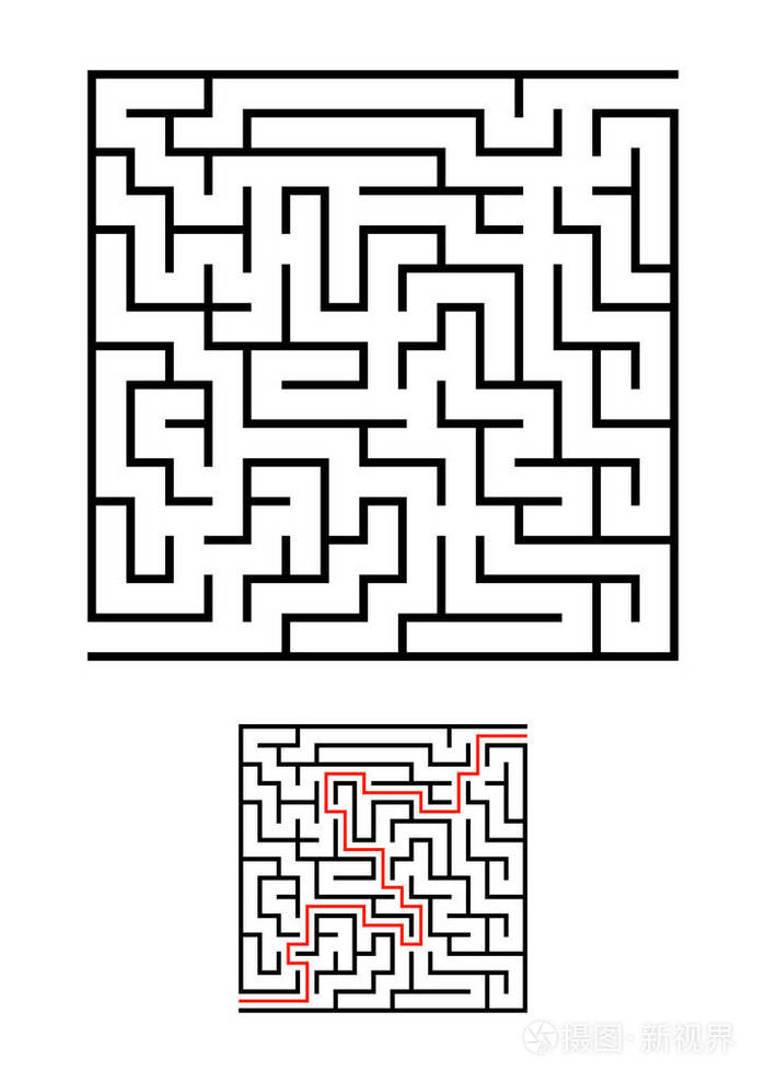 简单的迷宫图简易图片