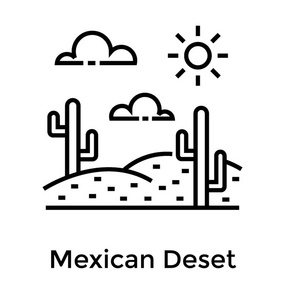 墨西哥甜点线图标矢量
