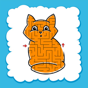 卡通风格.迷宫难题.彩色矢量插图照片