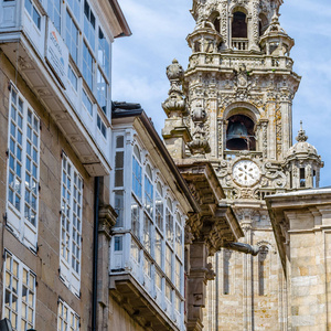 西班牙圣地亚哥德堆肥朝圣地宗教建筑大教堂