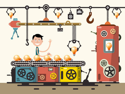 工厂生产线工人图片-工厂生产线工人素材-工厂生产线工人插画-摄图新