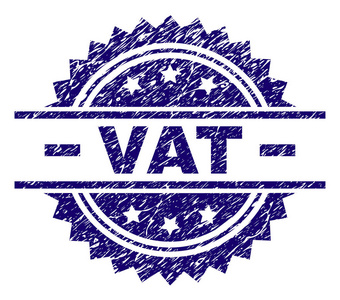 凸起纹理的 vat 邮票印章