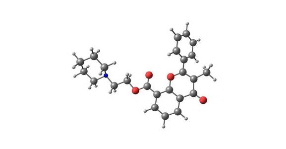 这种药物用于治疗某些膀胱或尿路症状。 黄草酸盐是一种平滑肌松弛剂。 三维插图