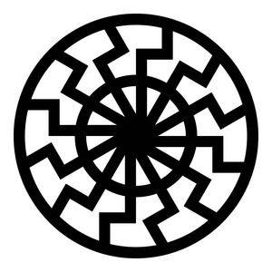 neophobia黑色太阳符号图标黑色矢量插图平面风格简单形象照片