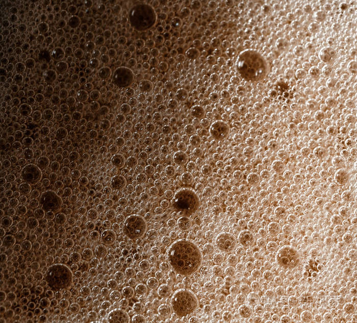 苏打水气泡中泡沫的质地.