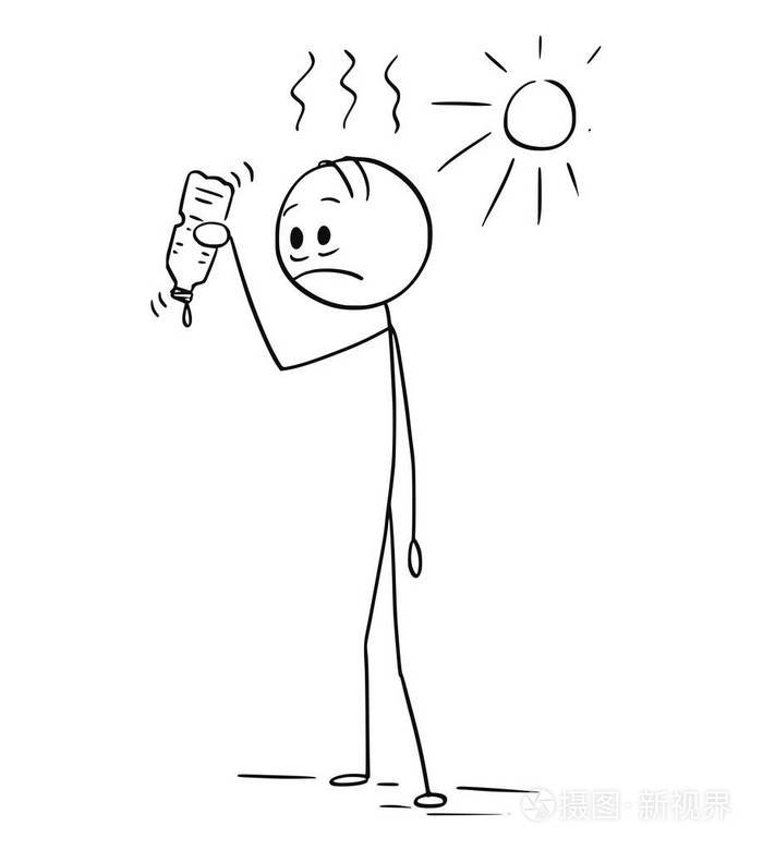 口渴的人的漫画谁的水瓶是空的