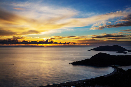 美丽的海岸，土耳其日落