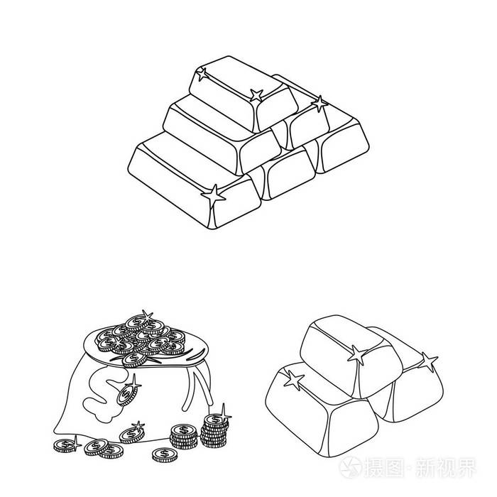 金和经济股票向量例证的汇集插画-正版商用图片16k823-摄图新视界