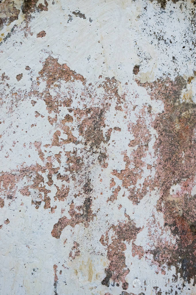 开裂和剥落油漆旧墙壁背景经典格律纹理