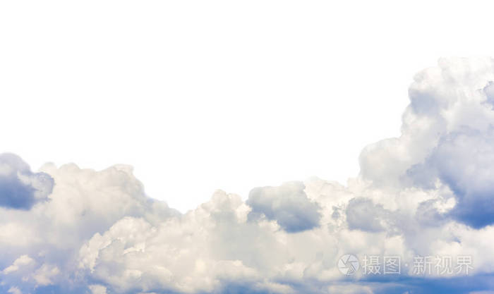 天空中孤立在白色背景上的云照片 正版商用图片16kahj 摄图新视界