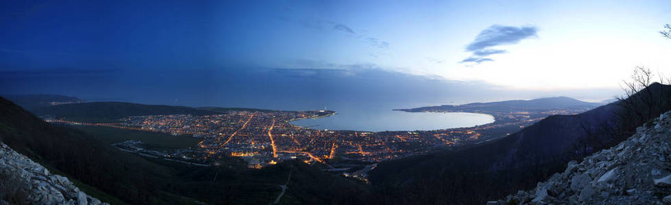 gelendzhik山上夜景全景