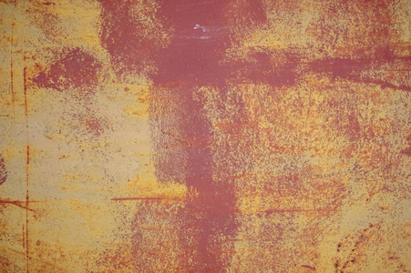 旧金属墙纹理背景与划痕和裂缝