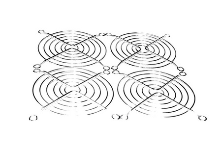 计算机镀铬风扇保护隔离白色背景