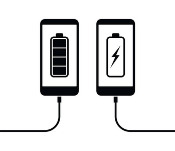 插件电池手机电池充电图标.照片