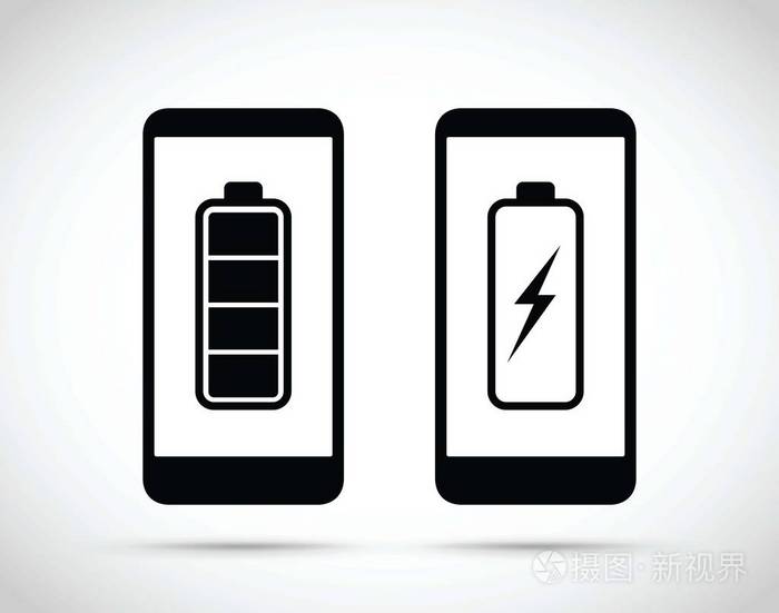 手机电池充电图标