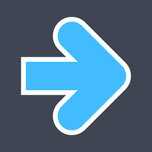 内存以保存箭头符号创建为带有白色轮廓的贴纸图标.