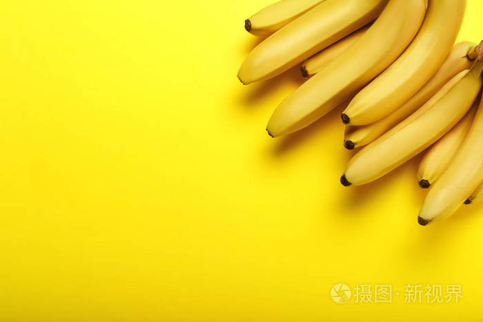 成熟甜香蕉的颜色背景