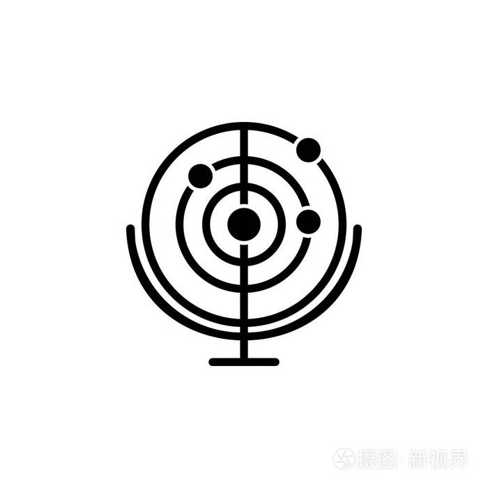 插画 陀螺仪工具平面风格设计. 可编辑的eps10矢量图标.eps