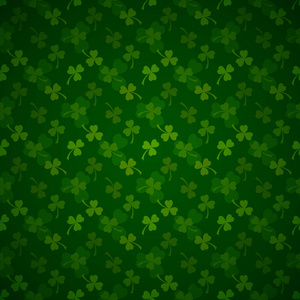 s Day frame with fourleaf clover shamrock leaves pattern. Irish